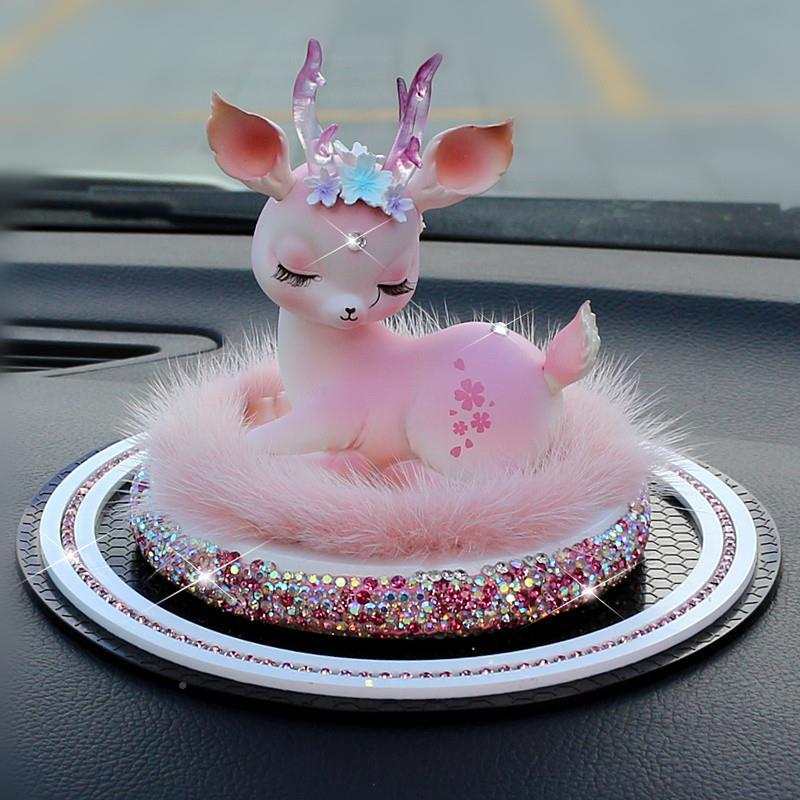 路平控安鹿汽车内装饰品摆一中件台车载用品镶钻834车上女神款高