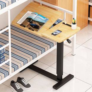 床实床边桌电脑桌可木升降移217动折叠翻转头家用发书桌靠墙沙落