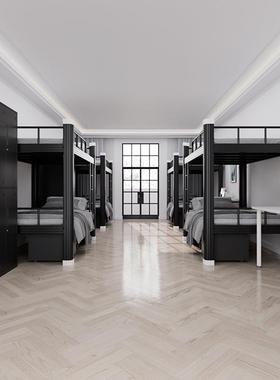 钢制上下铺工地25812铁架床学生寝层室双人高低床双员工宿舍储物