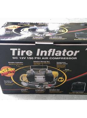 13021新款金式属双缸充气泵带胎压表车打载充气机便携大功率气泵