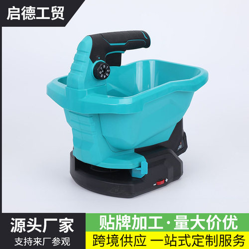 跨境锂电充电式播种机家用农田便携式手提撒肥机小型播种投料机器