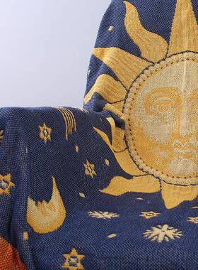 Ducis欧式沙发毯线毯可多功能露营太阳神l毯发巾双面用棉线毯沙欧