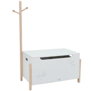 宝架儿童孩小白YOL色储宝物箱储物柜挂衣二合一实木简约家具