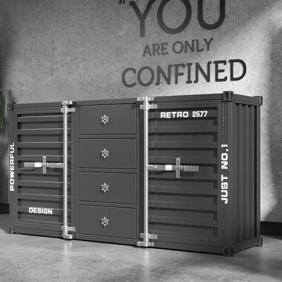 工业风边置物餐柜个性创意斗柜复古做旧集装箱LHU柜柜子收纳柜物