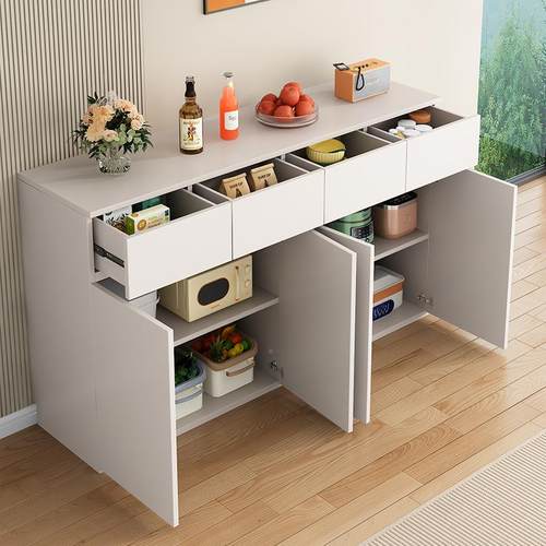 法式A0254边柜房30公分厨色窄白型餐柜餐20cm实木储物柜薄柜收纳