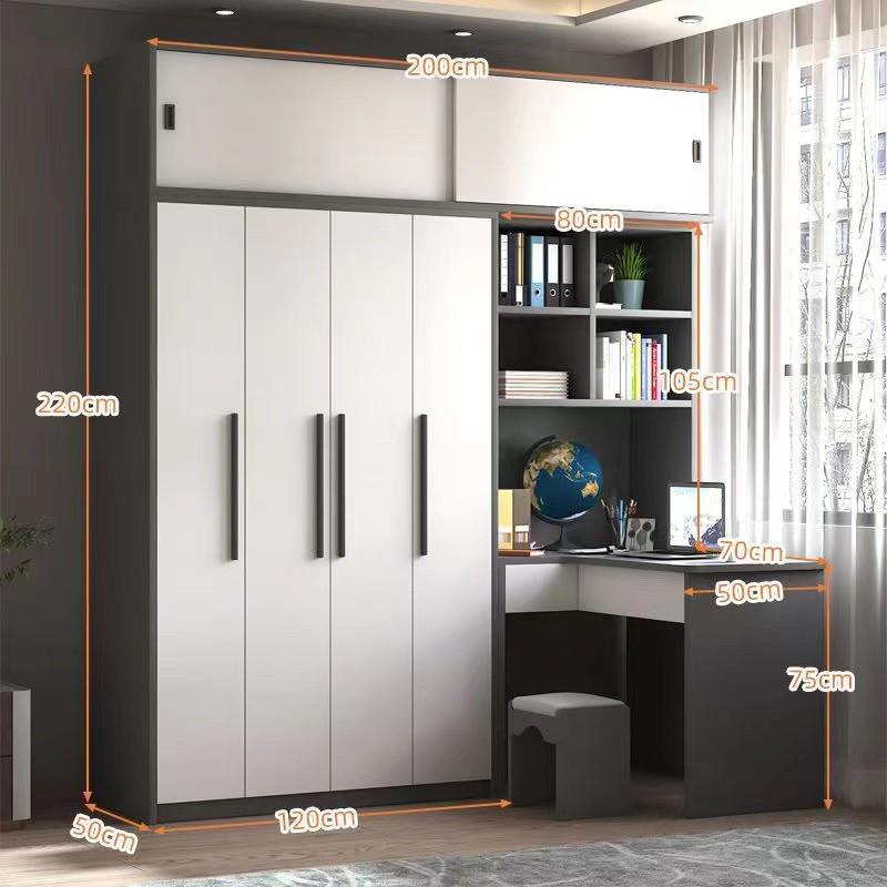 fLE电脑台式桌体型转室角书桌衣柜组合一体简约TPD家用卧学L生学