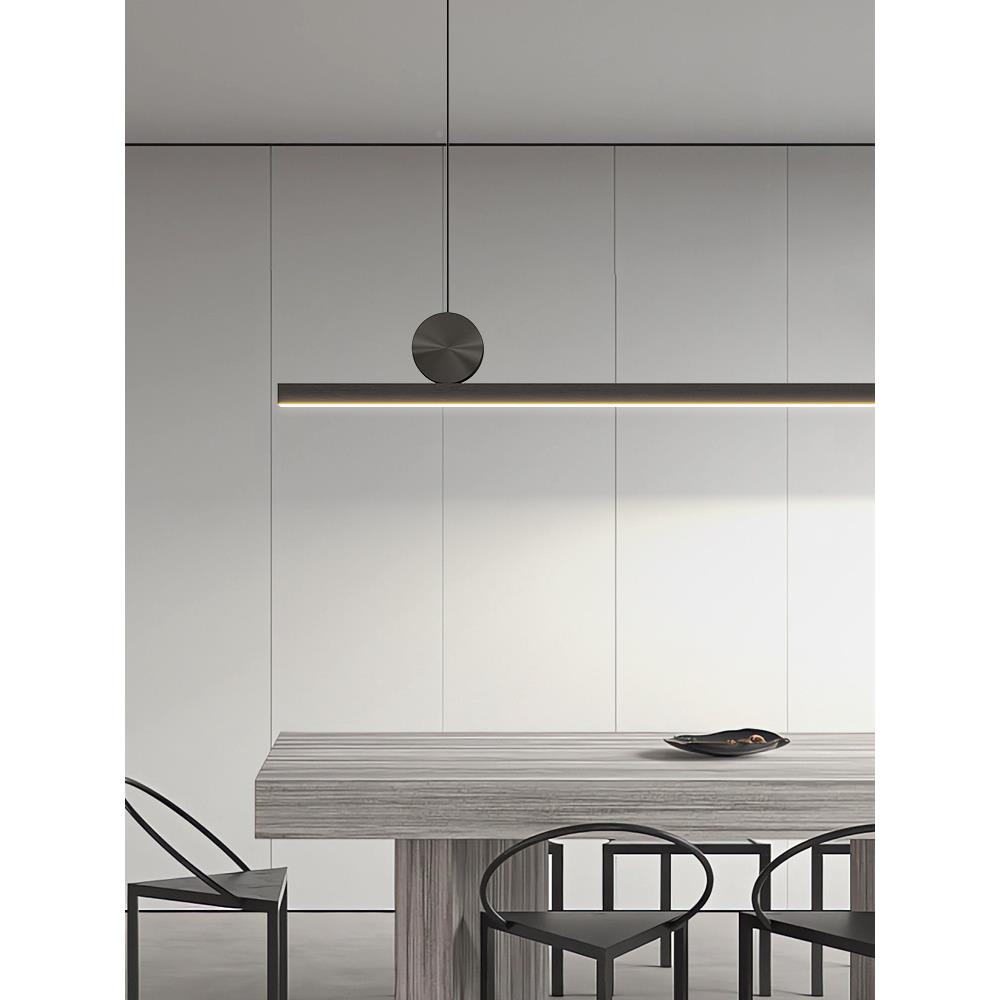 设计师餐861厅吊灯简约现长室红代一字条餐桌吧台灯极简网前台办