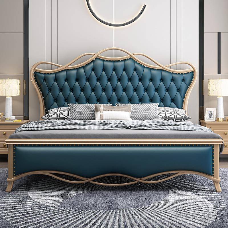 美式全实木床现代简约SWP轻奢室欧式法大2002×20双人卧1主.8米储