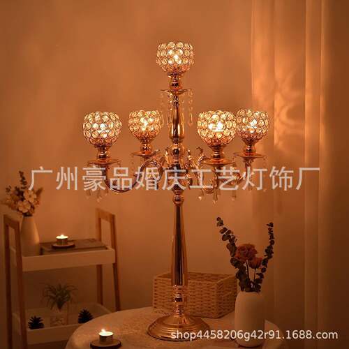 新款庆花架783婚礼餐道桌中心饰花艺摆件婚装庆具婚路引