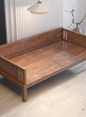 实发木折叠沙床罗汉床新中小户型式客厅缩推拉床伸两IJM用一体双