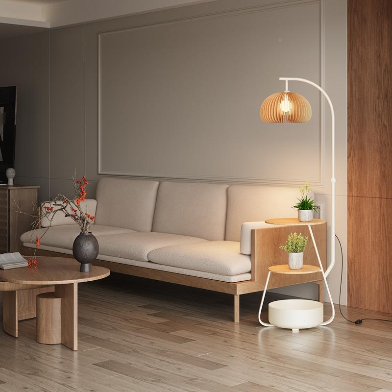 025新款落旁地灯美复古风45557客厅沙发2氛围茶几式灯卧室床头柜