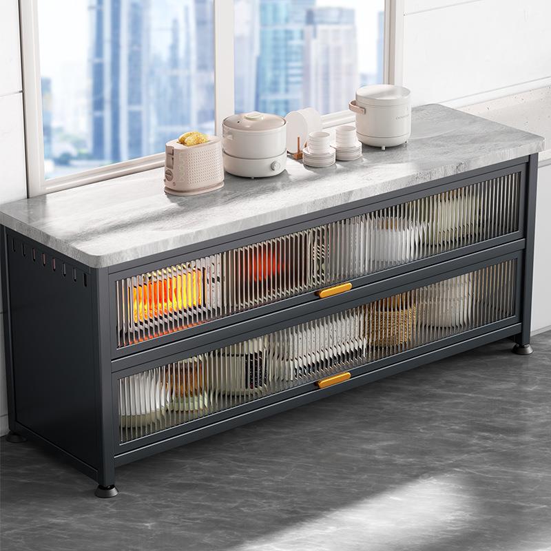 厨房置物架落地多层岩板79448951餐边收储物柜多功能靠墙一纳碗体