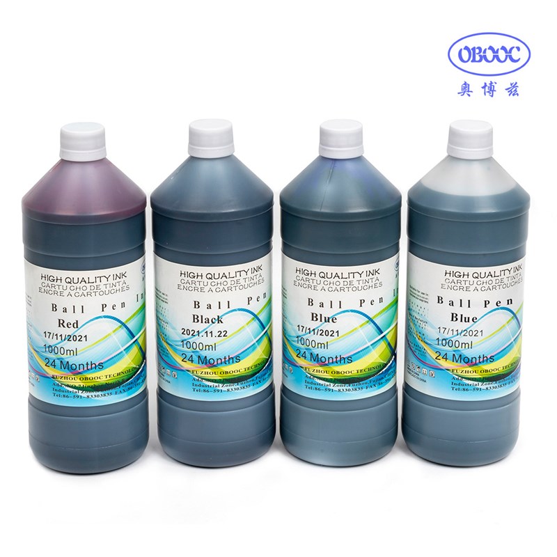 厂家奥博兹圆珠笔墨水1000ml装 黑色油性墨水签字笔笔芯墨水