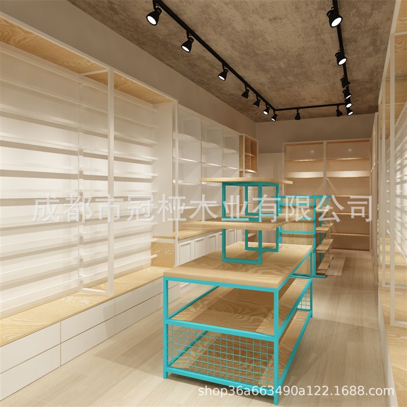 文创文具店精品展示柜优品陈列架组合款可拆卸一体式货架整店设计