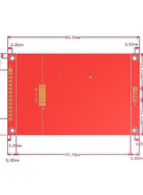 红色板TFT3.2寸LCD液晶屏ILI9341驱动 240X320 SPI串口不带触摸