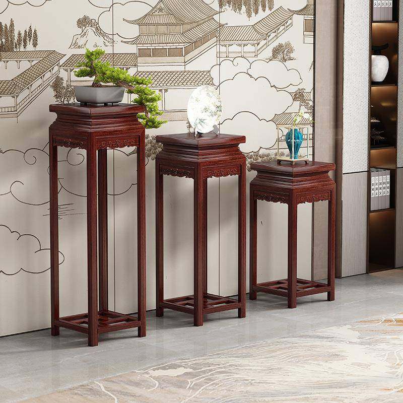 新中式全实木花梨木花架花几简约客厅阳台落地置物架装饰盆景架子,智能设备,其他智能设备,淘宝优惠券,粉丝福利购,淘宝优惠卷