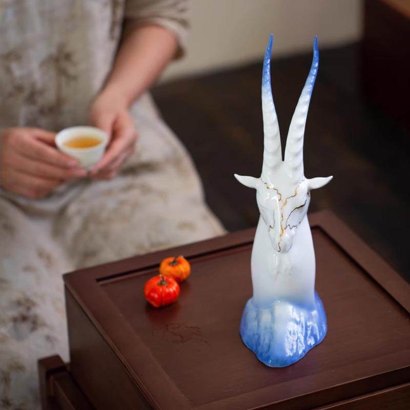 陶瓷领头羊摆件客厅办公室家居装饰羊工艺品摆设,纺织面料/辅料/配套,纺织机械配件,淘宝优惠券,粉丝福利购,淘宝优惠卷