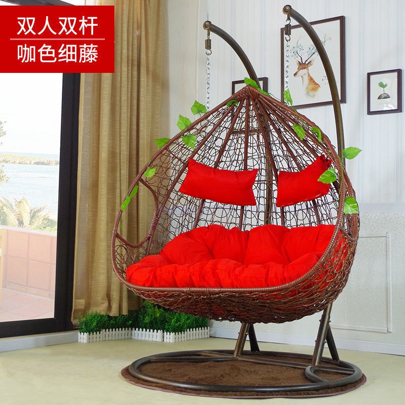 吊篮藤椅室内家用户外双人吊椅秋千阳台摇篮椅网红鸟巢懒人摇篮椅