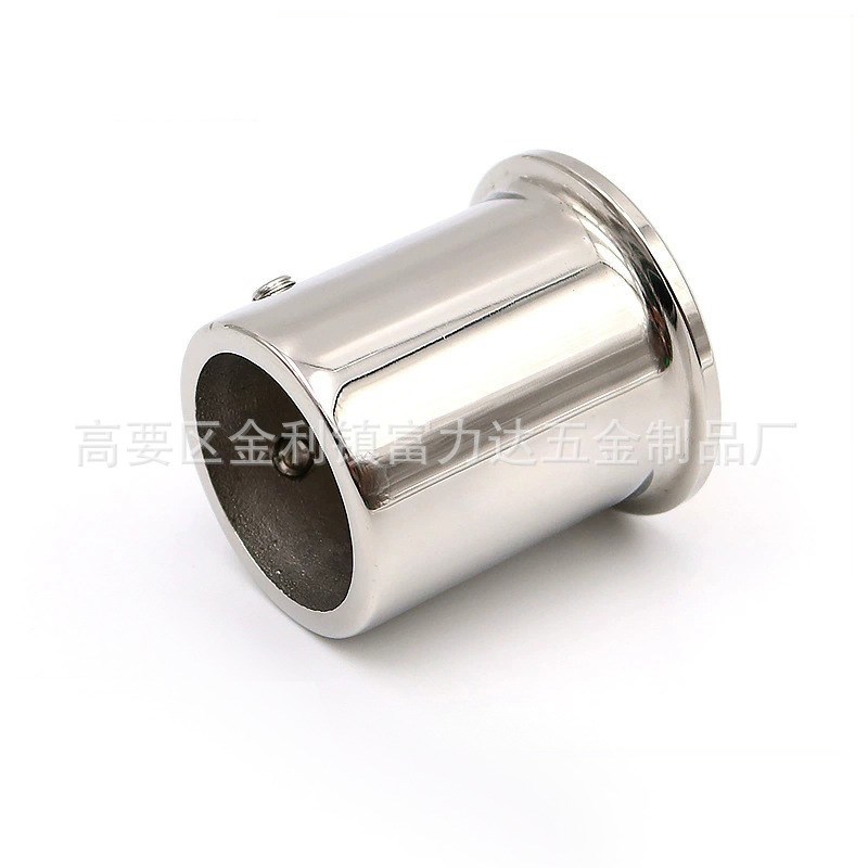 90135双通三通304不锈钢圆管管套弯头玻璃连接件法兰座吊夹