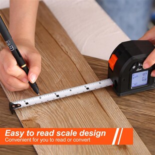 50m+5m Laser Tape Measure  2合一激光测距卷尺智能数显卷尺