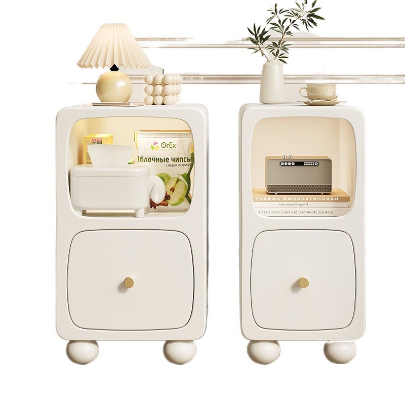 现代简约 纯全实木角边几窄柜小户型床头柜卧室收纳储物边柜25CM