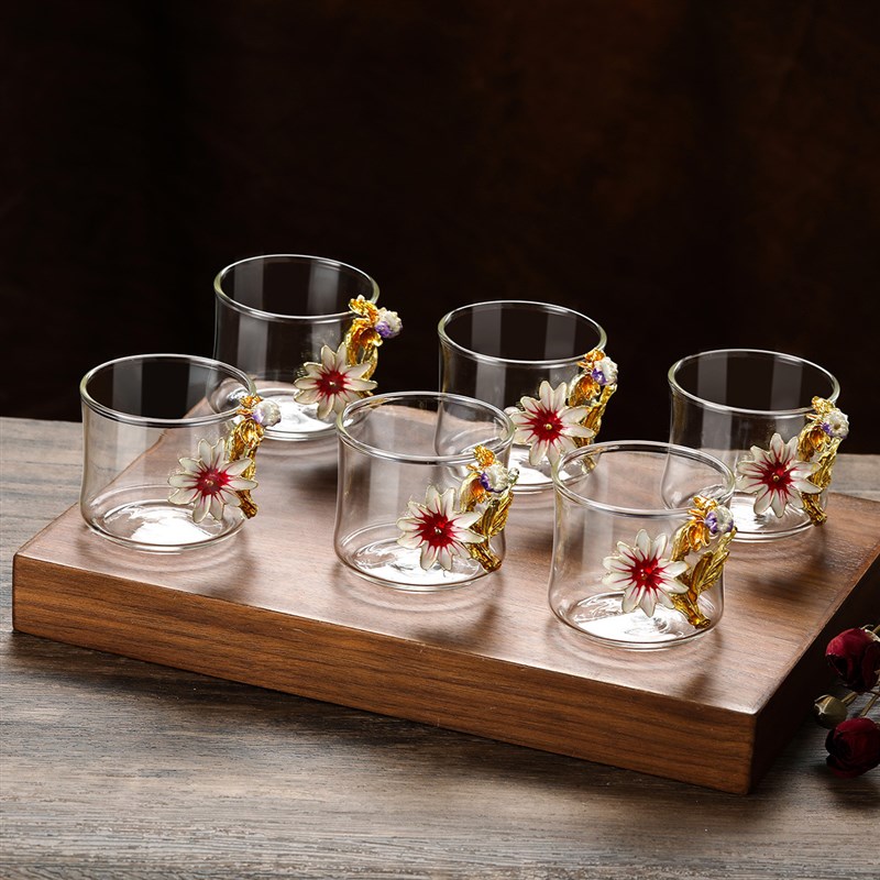 玻璃茶壶套装高档礼品送礼有面400ml茶壶高硼硅轻奢精美茶具套装