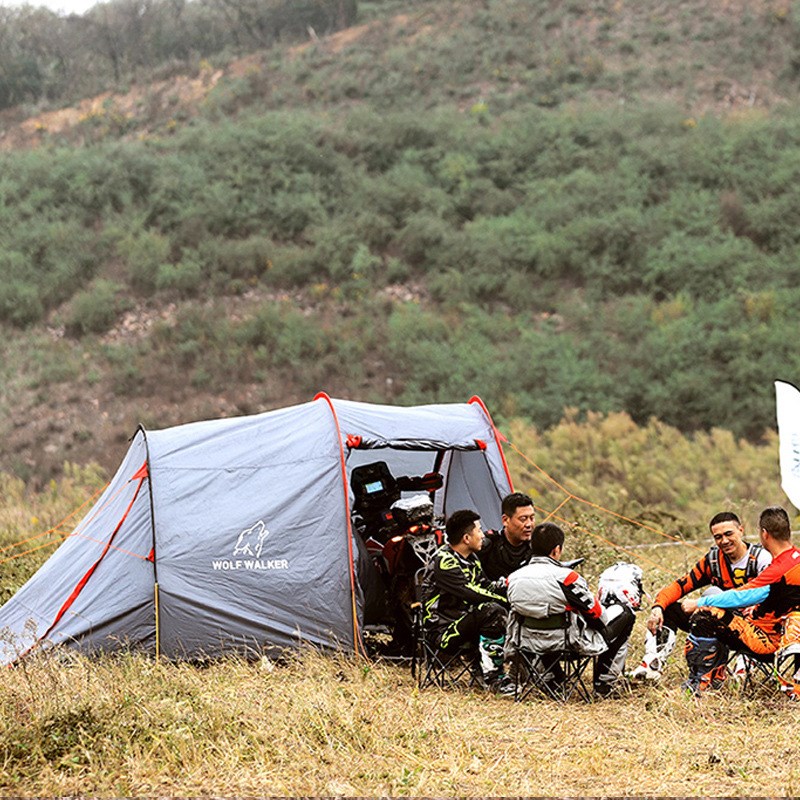 狼行者摩托车摩旅单双人帐篷户外露营骑行自驾游防雨抗风露营帐篷