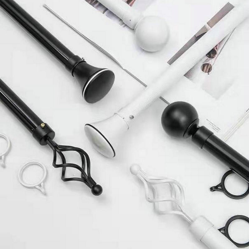 窗帘杆单杆加厚窗帘杆轨道窗帘配件 双轨顶装滑道窗帘杆罗马杆