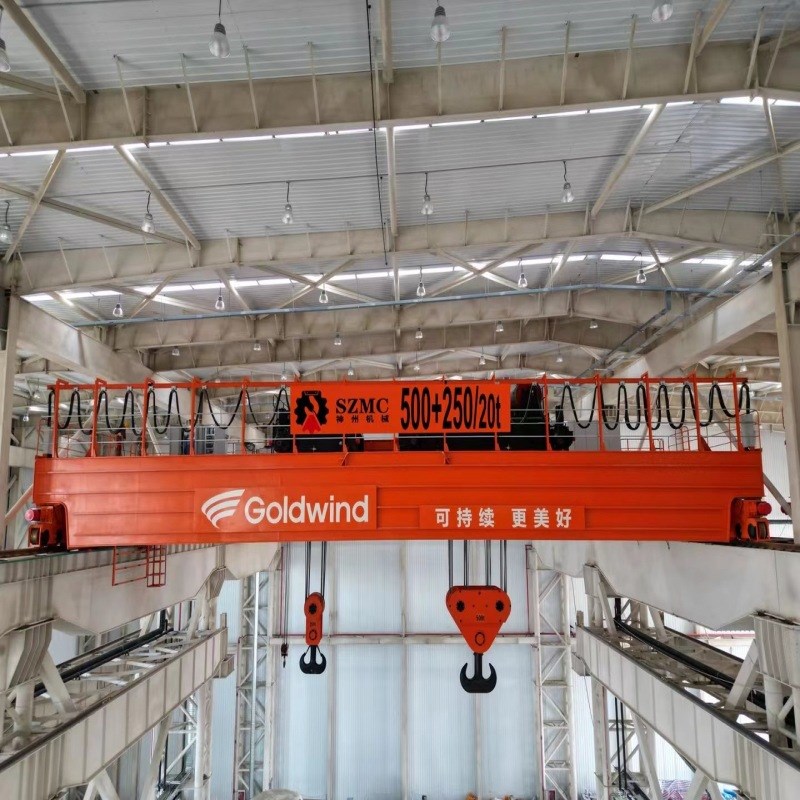 欧式双梁起重机32/5t工业起重吊装双梁行车10tQD型双梁桥式起重机