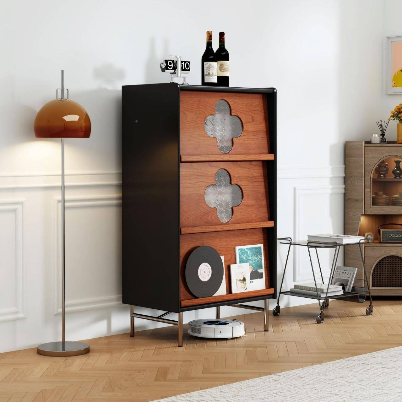 中古YZ-G119-风客厅靠墙沙发柜三斗柜卧室纳储物六柜子收物斗橱置