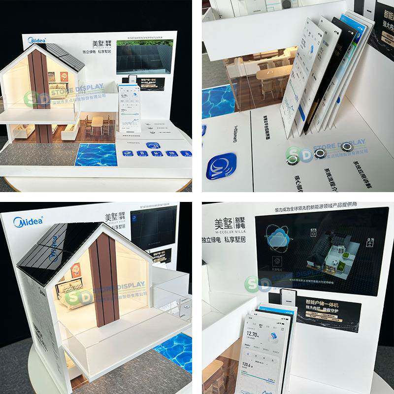 别桌墅造型面纤板展示道盘具188设计沙陈列演示木质中展示台面
