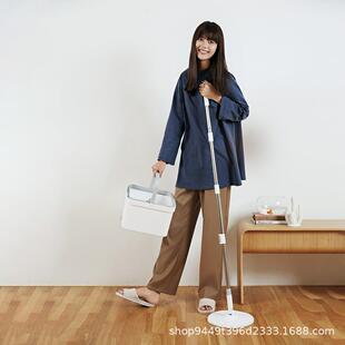 蓝把小鱼旋转拖桶清污分离带三片布懒免人34洗清洁地板瓷手砖