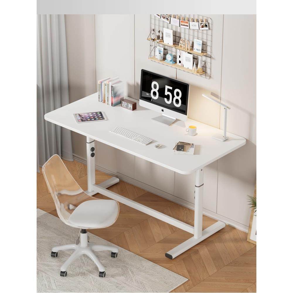 可工降桌电升脑桌台式书桌学生家FHA用学习桌简办公桌约写字桌子