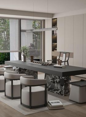 新式茶TDC桌椅板家茶用茶台岛台轻奢办岩公室茶桌设计中师茶台