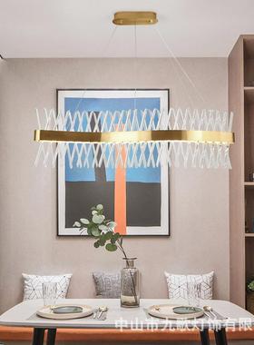 轻奢水晶吊灯现简约餐灯厅代客厅具别墅后现代红卧室楼梯间94028