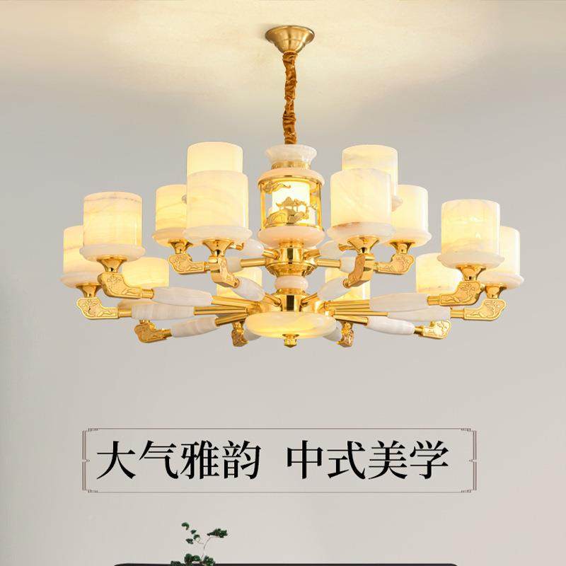 新中式档吊灯全铜客厅灯高奢华餐厅灯别75墅复楼式大灯202吊5年新