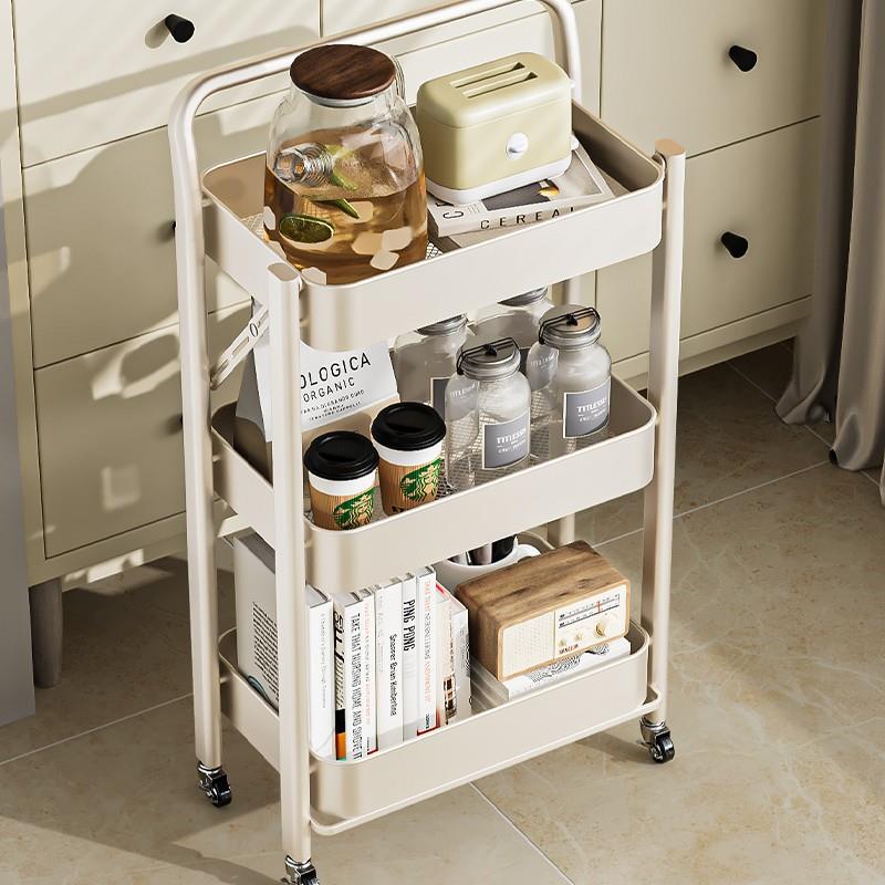 免安装小推车置架可折纳叠书架落地多层浴室卫房生间厨物收817储