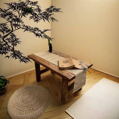 老榆木桌实木复桌古中VSO式面茶台桌餐桌家书用长茶凳吧台桌桌