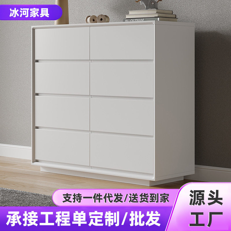 意式极简实木储物柜客厅餐边柜