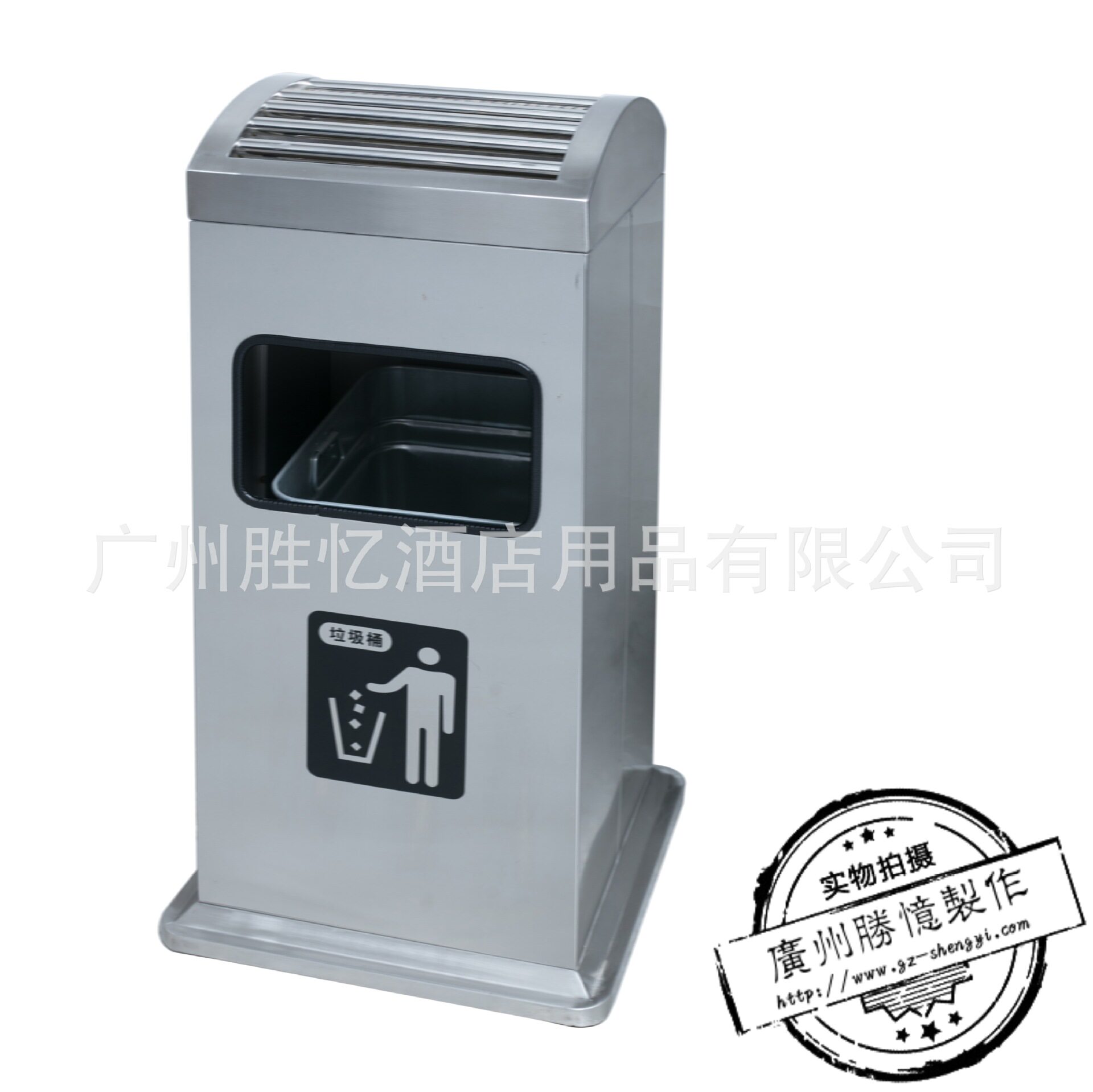 中式不锈钢座地烟灰桶酒店大堂