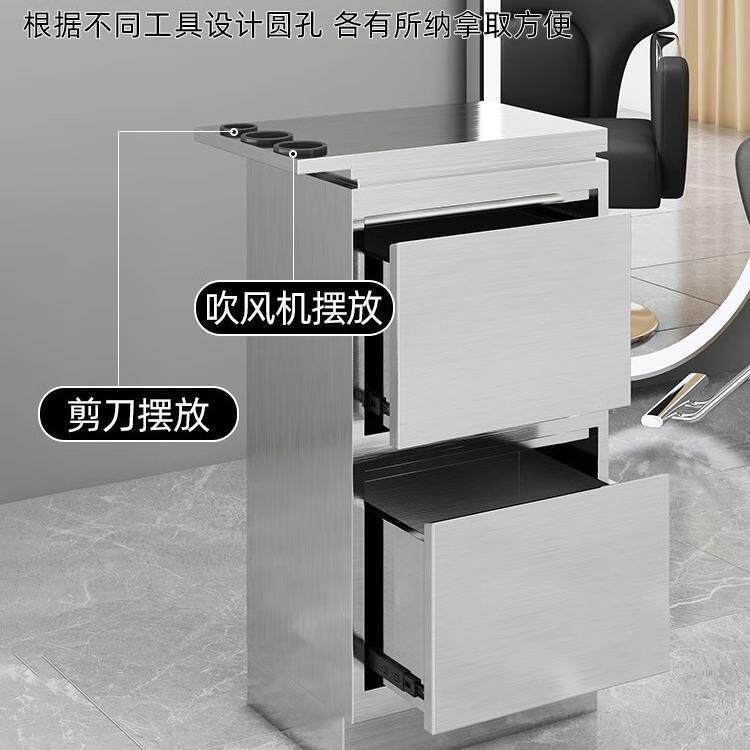 美发店工具柜不锈钢理锈理发工作剪柜网红潮店发物发廊专用不钢储