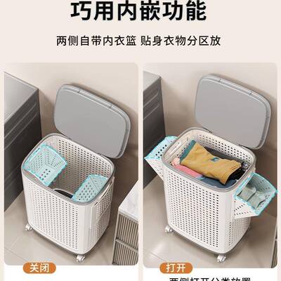 脏衣篓家用颜值大容可区落分地量F987M699洗衣篮卫生间衣服收高纳