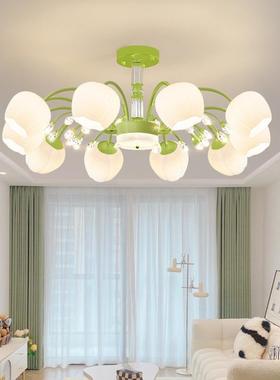 法园客厅吊灯田创网红铃兰花意朵灯美式乡村复古式80824灯具餐厅