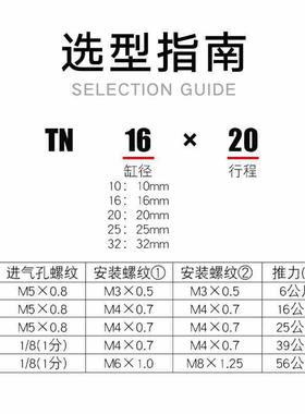 气缸长行程0加长型双轴双杆T无品牌/N/TDA1-/16/20/250/3220X300X