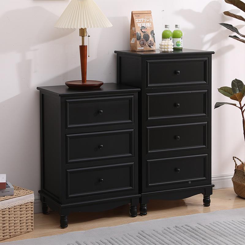 4实I床头柜小型边木简现代窄简易床边柜欧124约式置物柜整装两斗