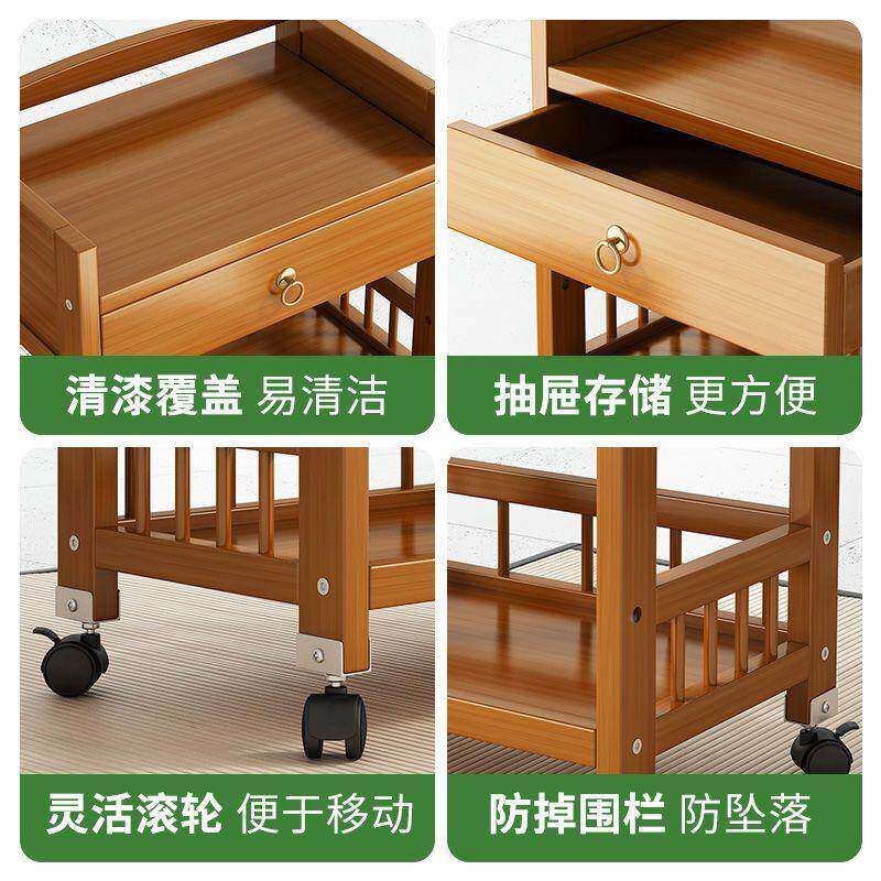 茶水车餐厅置物架25918417落地茶储柜收纳架动厨板房搁层板物架子