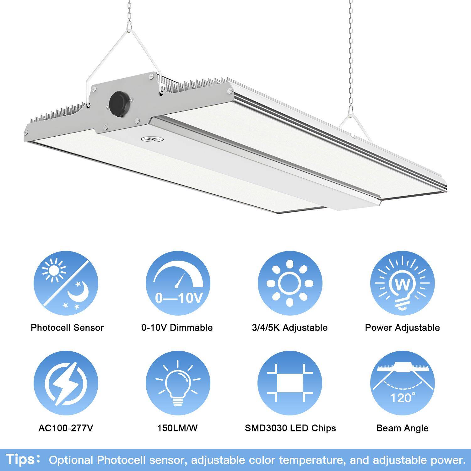 ULLC认3证可调瓦灯数色温LED线性工矿1FAL50W200W240WD00W400W吊