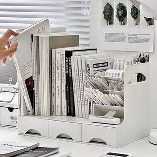 GF书立收纳桌收纳盒笔筒抽桌屉式 书学生1书706本文面具办公桌桌上