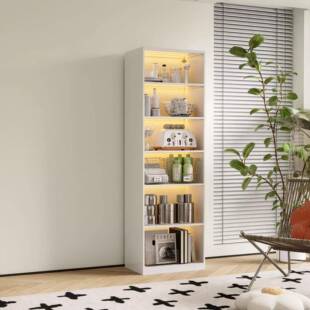 家用钢制书架夹缝书柜简易落地收纳储物柜客厅转角多层铁艺置物架