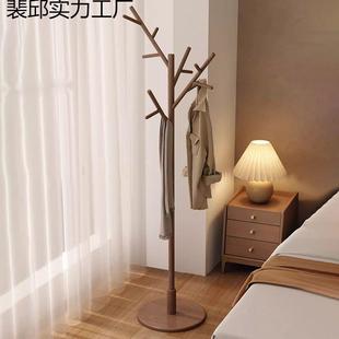 实木简易衣柜落地衣帽架卧室树杈挂衣架儿童衣柜衣服架室内挂包